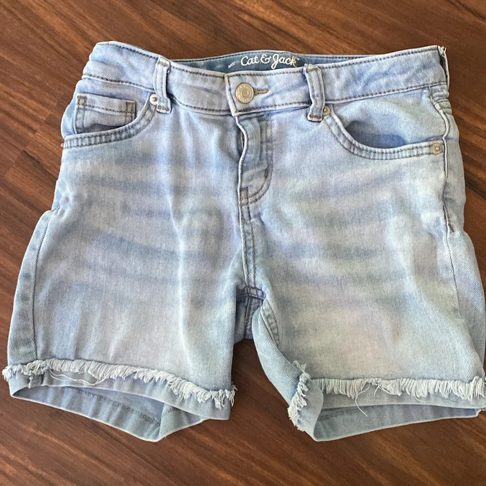 2 Pairs Cat & Jack Jean Shorts - Picture 5 of 8